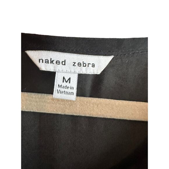 Naked Zebra Sleeveless Black Tank Drawstring Shorts Set - M - Picture 6 of 15